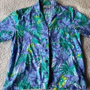 1980s Retro Hawaiian Blouse